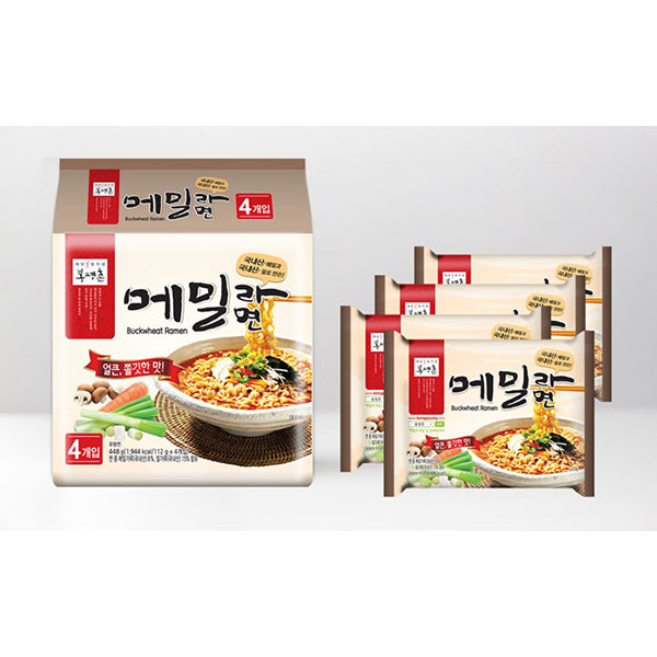 [강원도] 봉평촌 국내산 메밀로 만든 담백하고 매콤한 메밀 라면 1팩(4입)