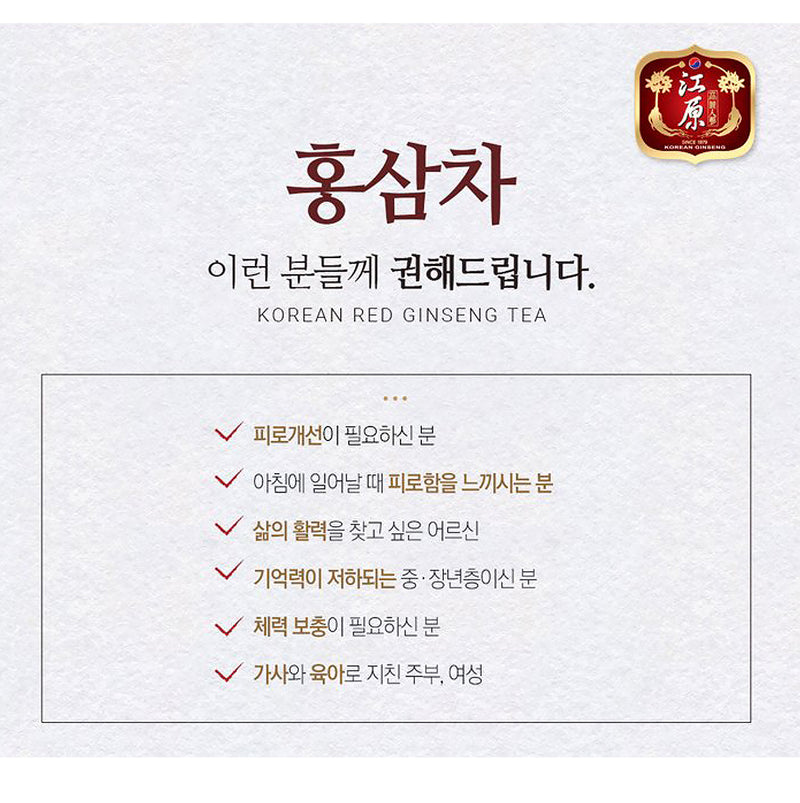 [강원도] 강원인삼농협 6년근 홍삼차 3g-100포
